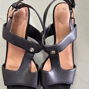Giani Bernini Black Strappy Heels